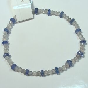 Labradorite And Tanzanite Stretch Bracelet